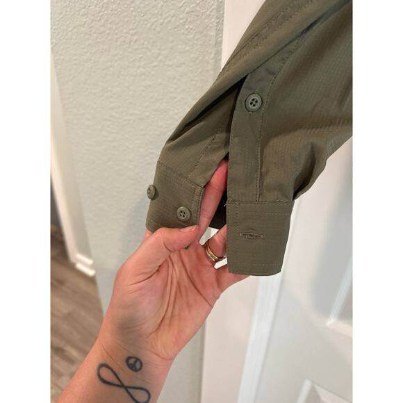 Columbia Omni Shade Men's Silver Ridge Utility Shirt Olive Green Size Small - Picture 3 of 9